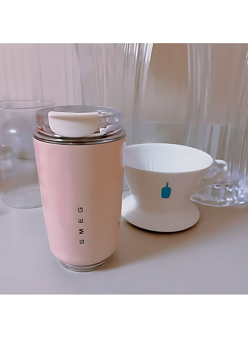 Smeg Travel Coffee Mug, Insulated Beverage Cup with Leakproof Lid, Long-Lasting Coffee Tumbler with Lid, Travel Coffee Thermos (Pink) - Image 5